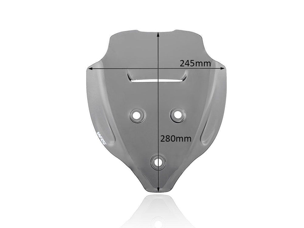 WRS Windscreen For Ducati Streetfighter V4 1100 ABS 2020-2022 28 cm (11") - Dark Smoke