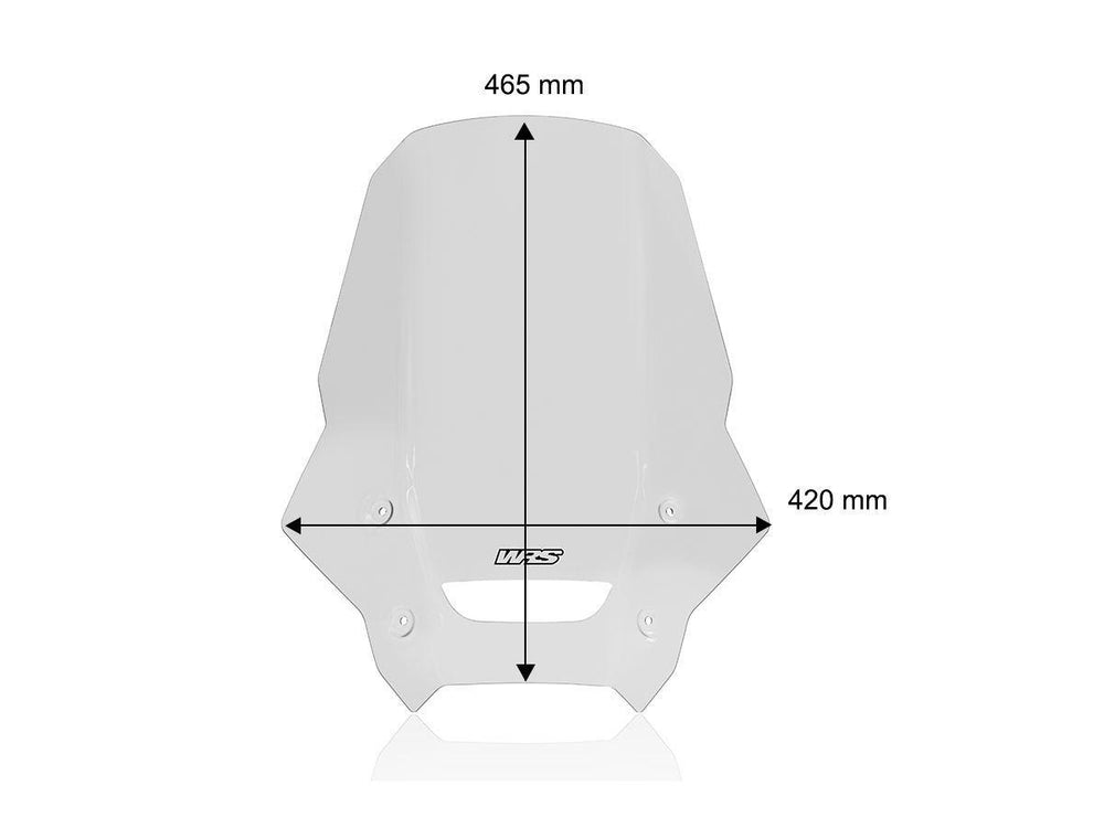 WRS Windscreen For Honda NX 500 A 2024-2026 46.5 cm (18-1/4") - Clear