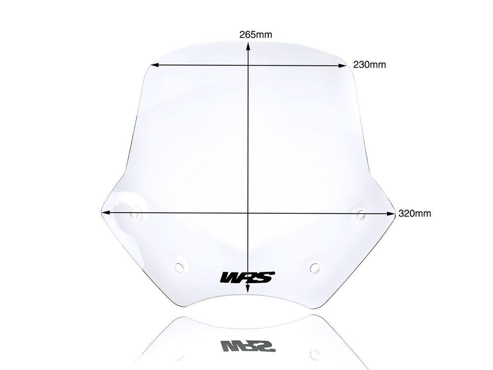 WRS Windscreen For BMW R 1200 R 2006-2014 26.5 cm (10-1/2") - Clear