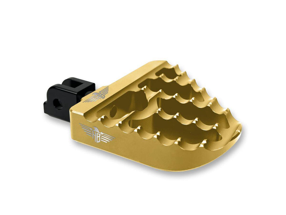 Heinz Bikes Mini Floorboard Footpegs For Harley Davidson FLD 1690 2012-2013 Fit Front Or Rear - Gold