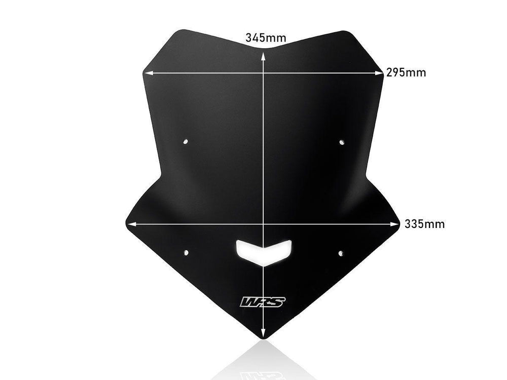 WRS Windscreen For Yamaha MT-10 ABS 2016-2021 34.5 cm (13-1/2") - Black