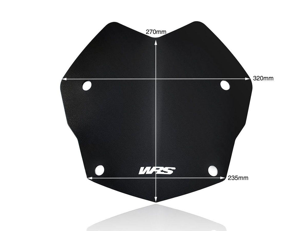 WRS Windscreen For BMW R 1200 GS ABS 2013-2019 27 cm (10-5/8") - Black