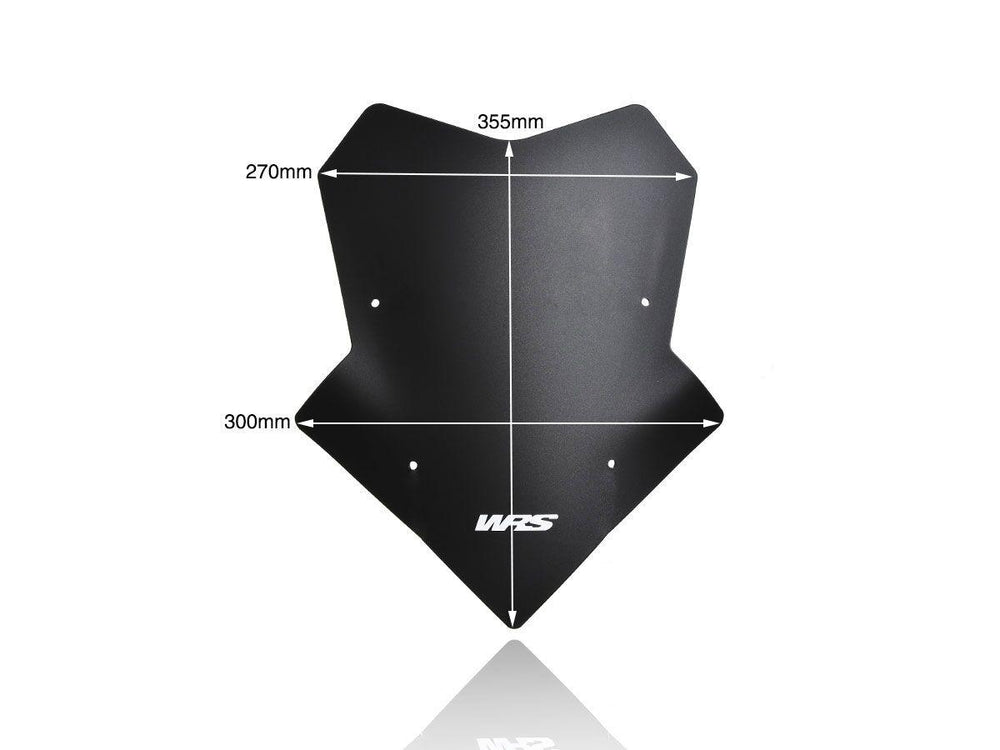 WRS Windscreen For Yamaha MT-09 ABS 2018-2024 35.5 cm (14") - Black