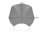 WRS Windscreen For Benelli Leoncino 500 ABS 2017-2023 29.5 cm (11-5/8") - Dark Smoke