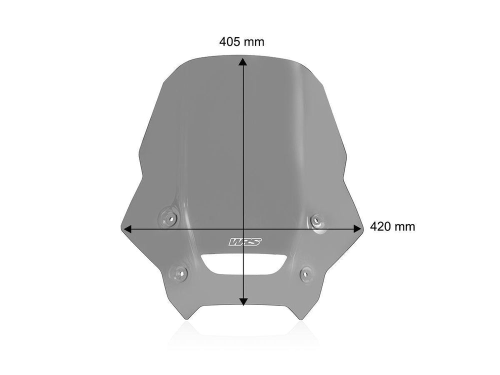 WRS Windscreen For Honda NX 500 A 2024-2026 40.5 cm (16") - Smoke