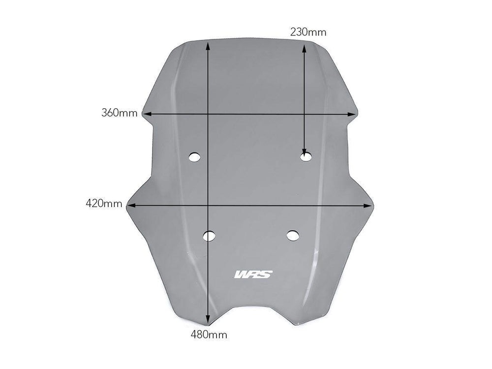 WRS Windscreen For BMW C 400 X ABS 2018-2024 52 cm (20-1/2") - Smoke