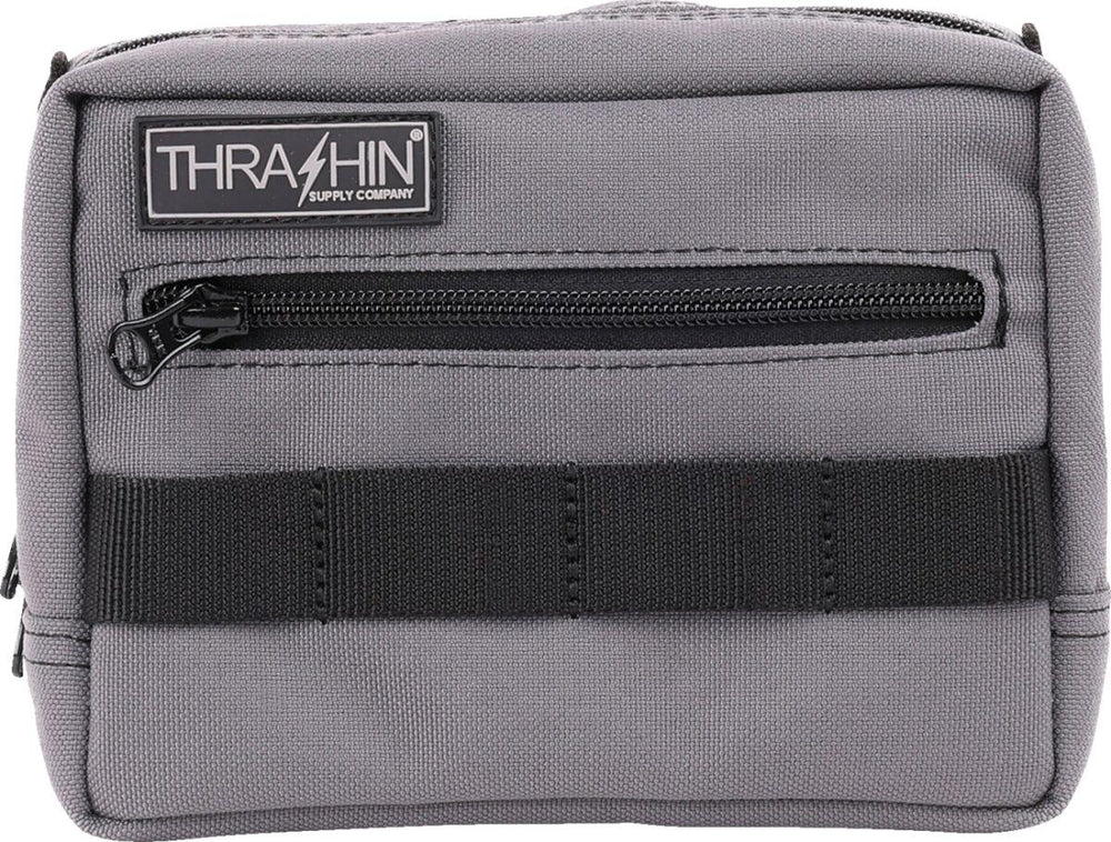 Thrashin Supply Co Handlebar Bag Handlebar Grey/Orange - 12.5cm (5") x 17.5cm (7") x 8.26cm (3-1/4")