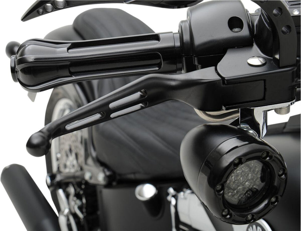 Drag Specialties Slotted Wide Blade Lever Set For Harley Davidson FLD 1690 2012-2013 - Black