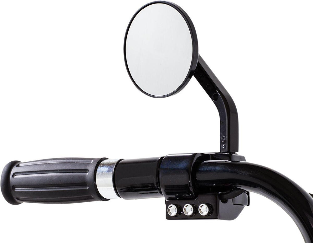 Drag Specialties Vintage Style Grips For Harley Davidson FLD 1690 2012-2013 - Black Chrome