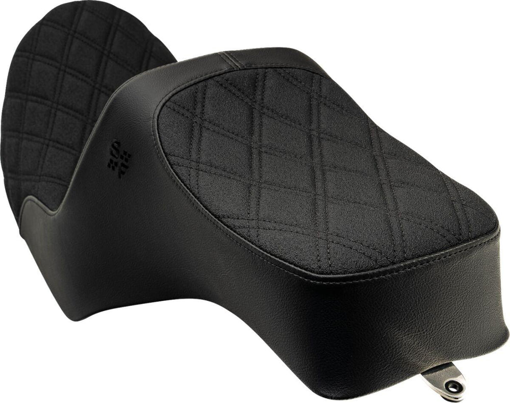 Slyfox High Noon Seat For Harley Davidson FXR1340 1986-1994 Double Diamond - Black