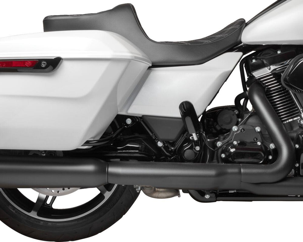 Drag Specialties Predator III Seat For Harley Davidson FLHX 1923 ABS 2024-2026 Double Diamond - Black/Silver