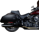 Drag Specialties Predator III Seat For Harley Davidson FLSB 1750 2018-2021 Black Stitching Double Diamond - Black