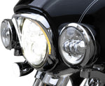 Ciro Fang Headlight Bezel For Harley Davidson FLH 1868 ABS 2021 Chrome Clear