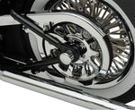 Drag Specialties Axle Caps For Harley Davidson FLD 1690 2012-2013 Rear - Chrome Silver