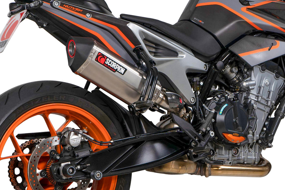 Scorpion Serket Parallel Slip-On Titanium For KTM 790 Duke 2022-2025