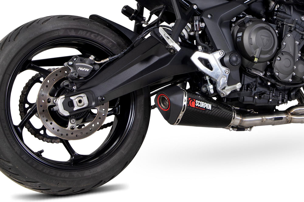 Scorpion Serket Taper Full System Carbon Fibre For Triumph Tiger Sport 660 2022-2024