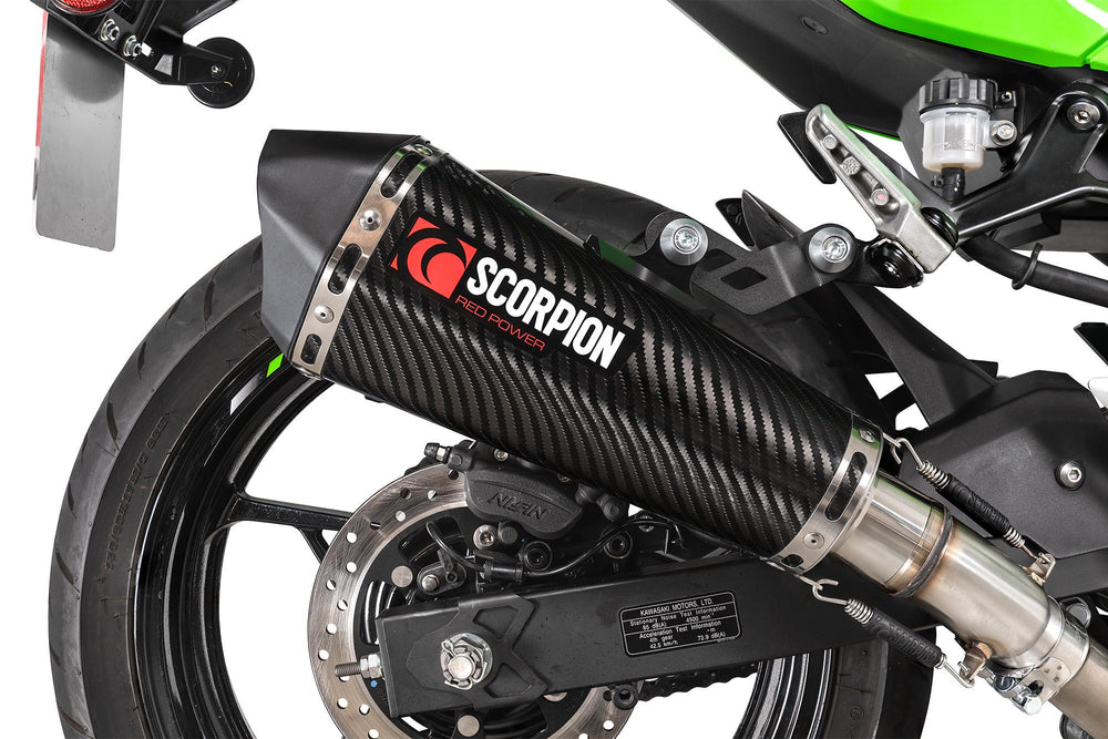 Scorpion Serket Taper Slip-On Carbon Fibre For Kawasaki Ninja 500 2024-2025