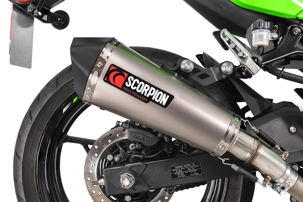 Scorpion Serket Taper Slip-On Titanium For Kawasaki Ninja 500 2024-2025