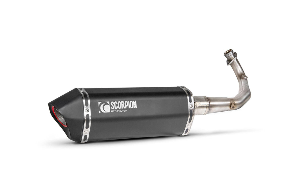Scorpion Serket Parallel Full System Black Ceramic For Lambretta V125 Special 2021-2025