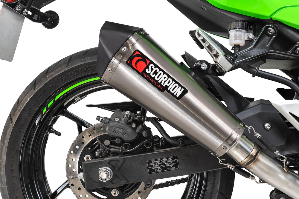 Scorpion Serket Taper Race System Stainless Steel For Kawasaki Ninja 500 2024-2025
