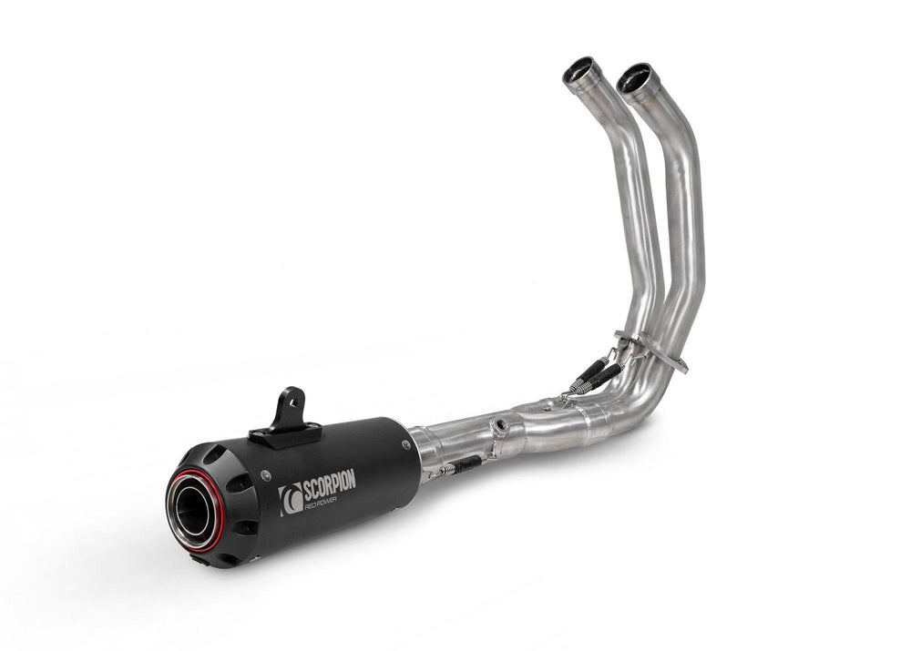 Scorpion Red Power Full System Black Ceramic For Yamaha YZF R7 2021-2024