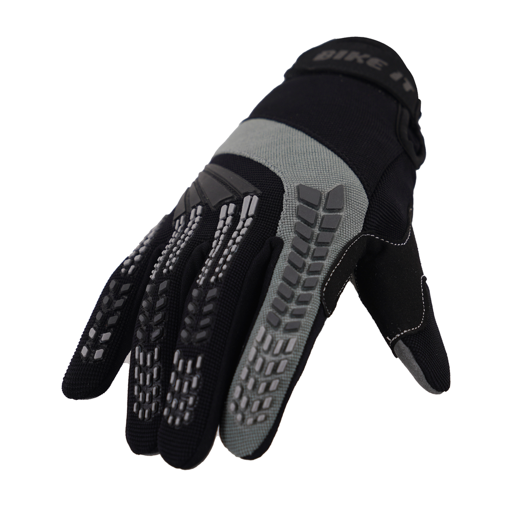 Bike It  Vapor-S Lightweight Motorcycle Gloves Black Grey