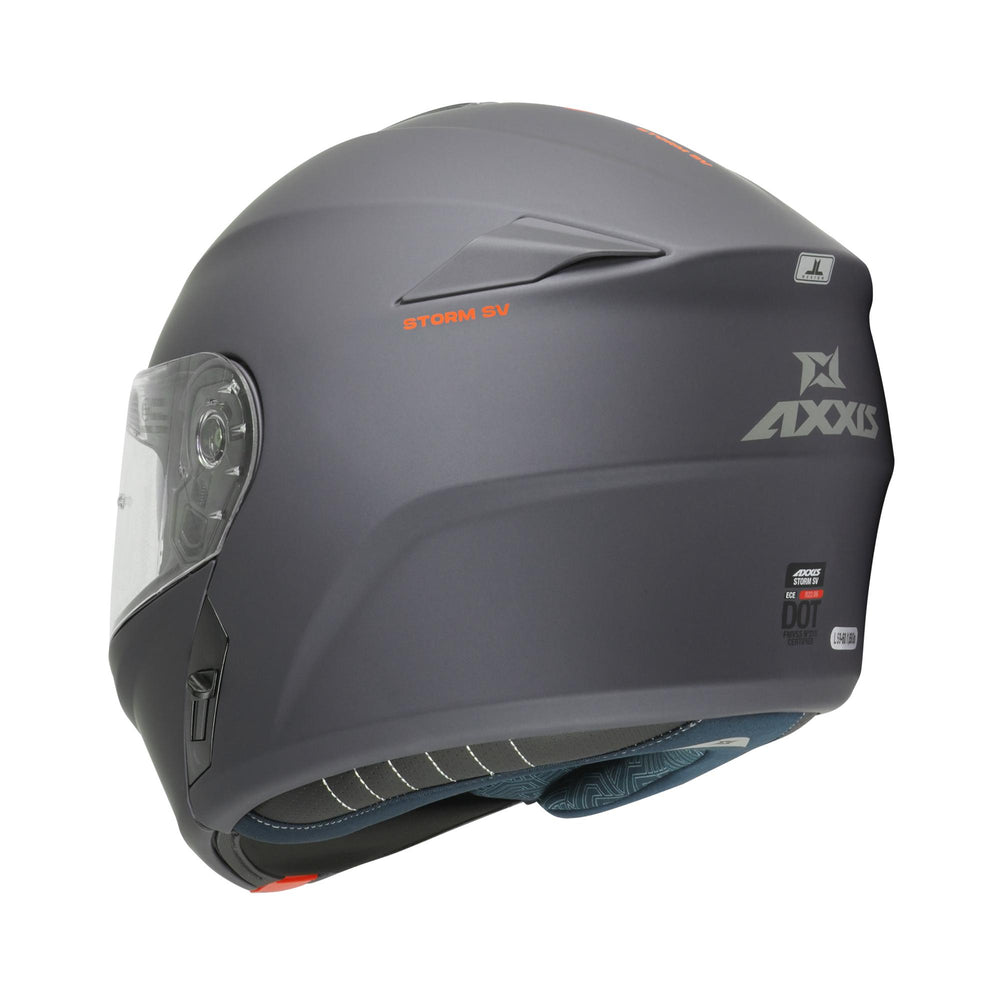 Axxis Storm SV Solid A2 Matt Titanium Helmet 2206