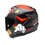 HJC RPHA 12 Shadow The Hedgehog MC1SF Red  Motorcycle Helmet