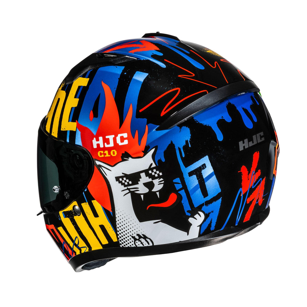 HJC C10 Fop MC23 Blue White Fluo Motorcycle Helmet