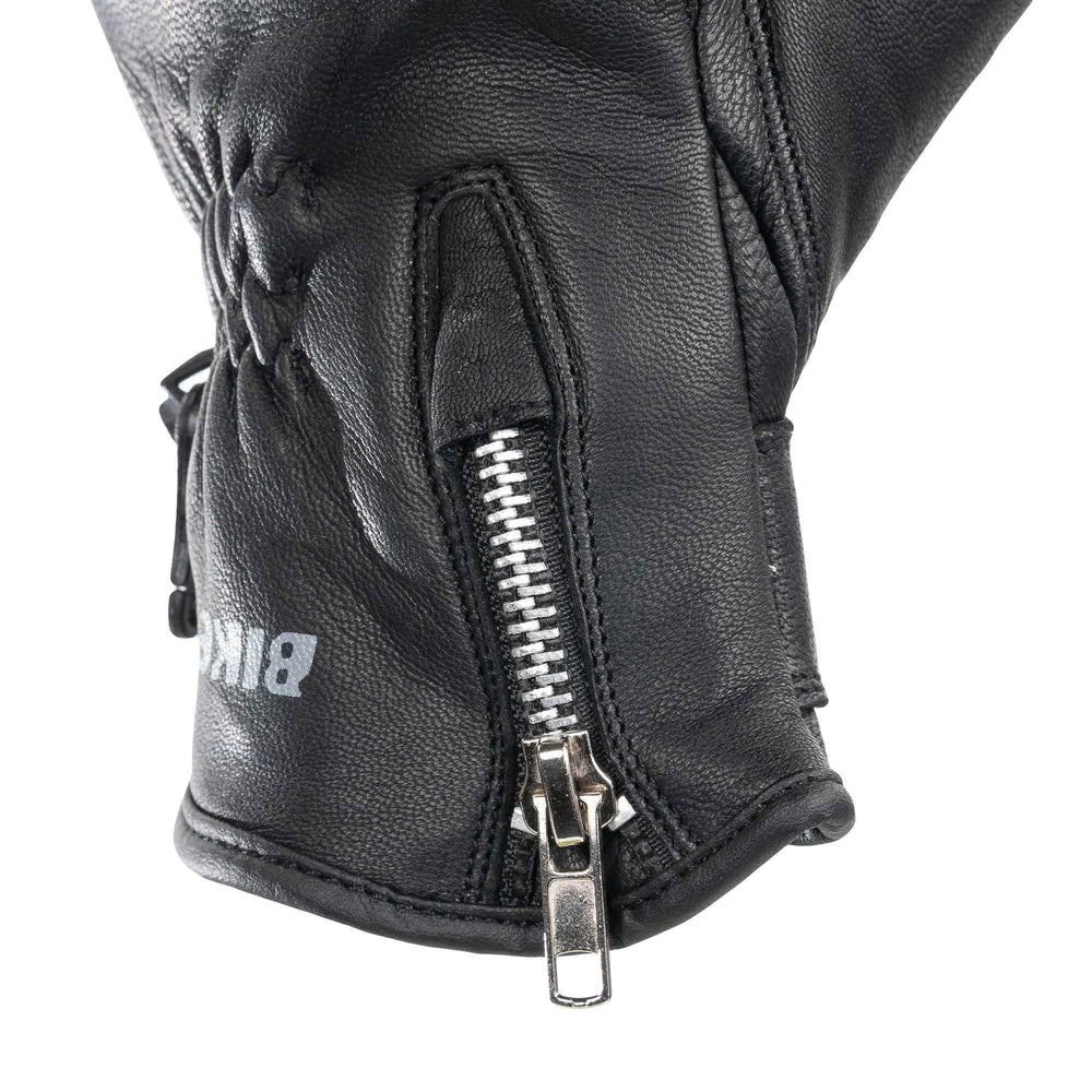 Bike It  AMP Road Leather Motorcycle Gloves Black/Red