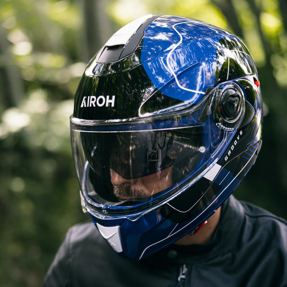 Airoh Specktre Flip-Front Helmet - Groove Blue Gloss