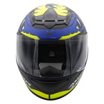 Axor Rage Full Face Helmet - Python Blue Yellow Matt Black