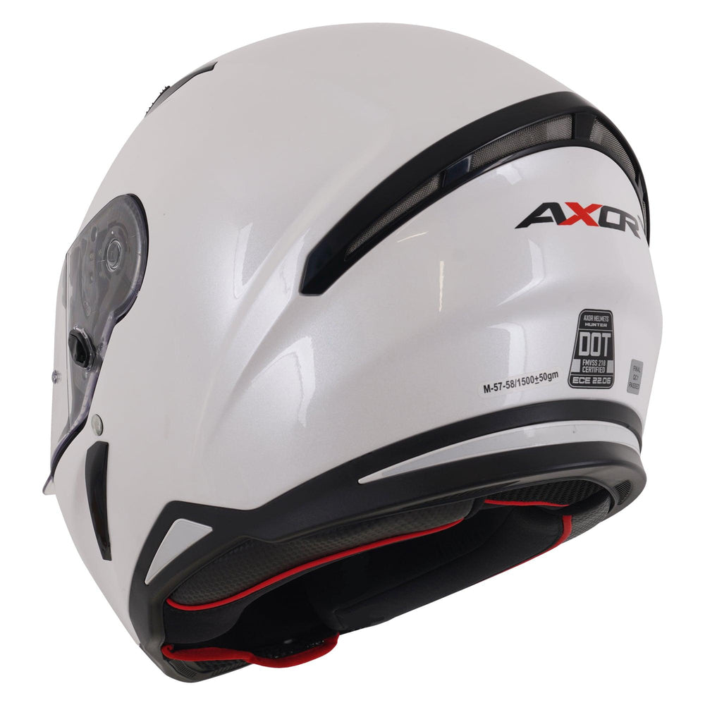 Axor SH890 Hunter Full Face Helmet - Solid White Gloss