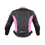 Bike It  Insignia Textile Ladies Waterproof Motorcycle Jacket Pink
