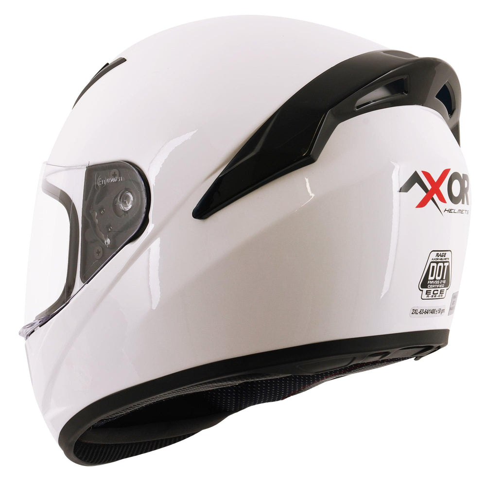Axor Rage Full Face Helmet - Gloss White