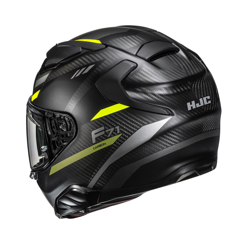 HJC F71 Carbon Esira MC3HSF Yellow  Motorcycle Helmet