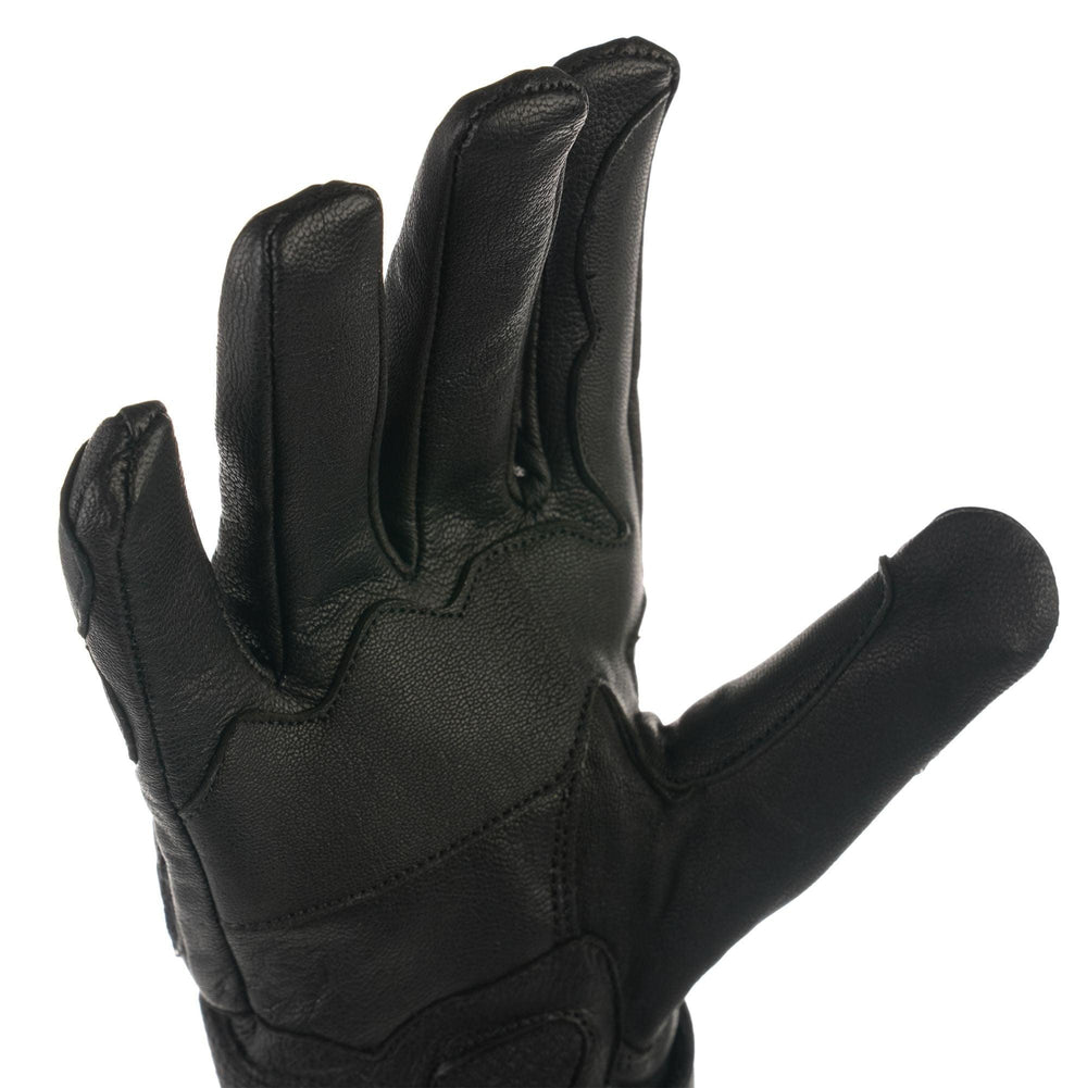 Bike It  Ultimate Cruiser Leather Motorcycle Gloves UCG Black