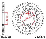 JT RaceLite Aluminium Sprocket For CF Moto MT 650 ABS 2021-2024 Rear - Black