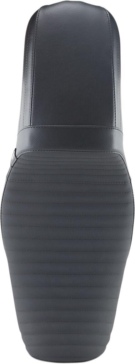LE Pera Kickflip Daddy Long Legs Seat For Harley Davidson FLD 1690 2012-2013 Pleated w/Gripp Tape - Black