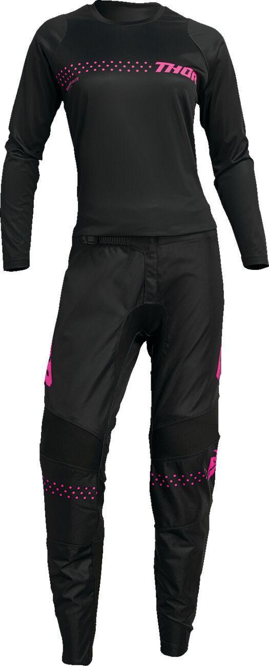 Thor Womens Sector Minimal Jersey - Black Pink