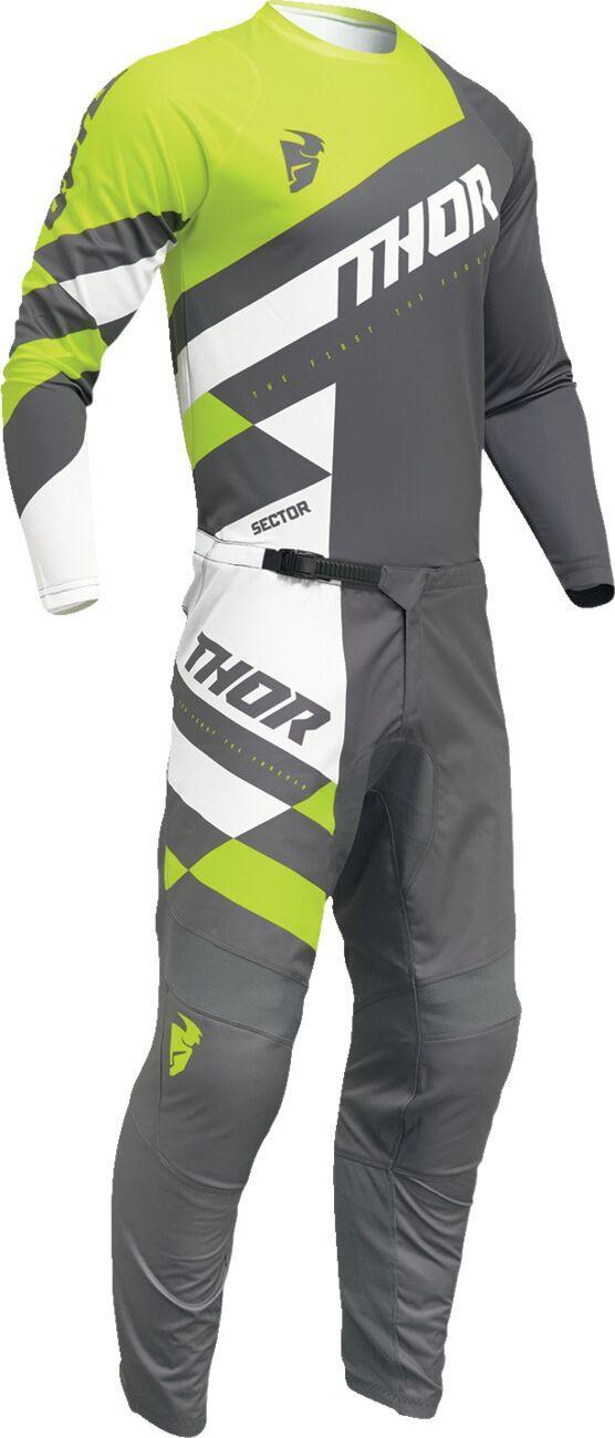 Thor Sector Checker Jersey - Acid Grey