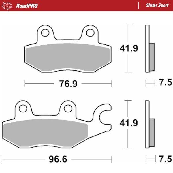 Moto Master RoadPro Sinter Sport Brake Pads For Kawasaki Eliminator 500 ABS 2024-2026 Front Left