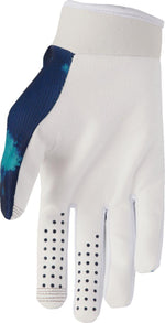 Thor Youth Launchmode Bleach Gloves - Aqua/White