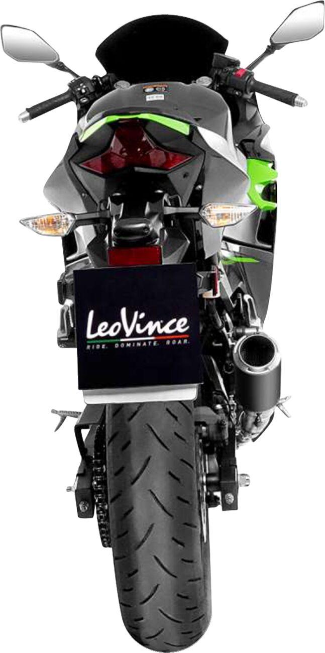 LeoVince Muffler For Kawasaki EX 400 2018-2022 - Matte Black