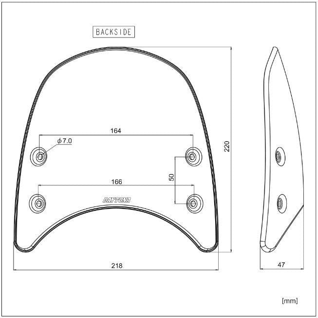 Daytona Aluminium Meter Visor With Bracket Set For Triumph Bonneville 1200 T120 ABS 2016-2026 - Black