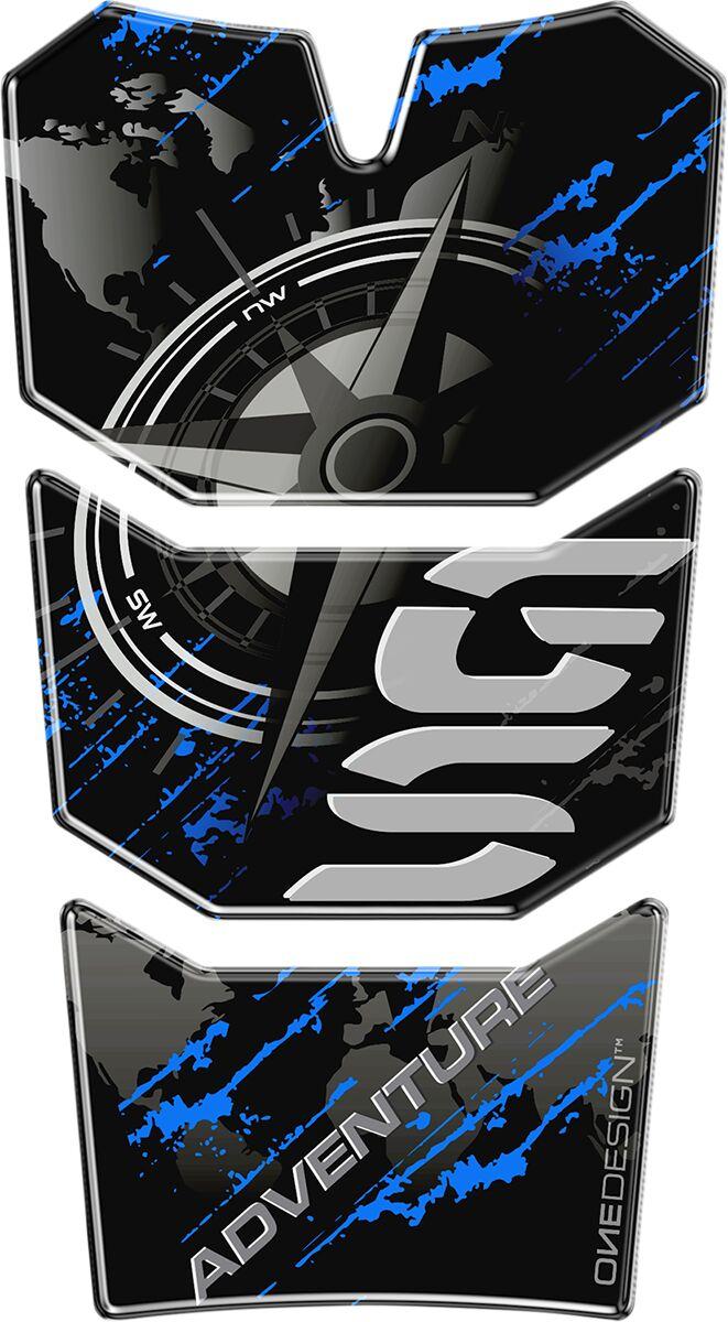 Onedesign Resin/Soft Touch Tank Pad For BMW R 1200 GS 2006-2019 - Black/Blue/Carbon/Grey
