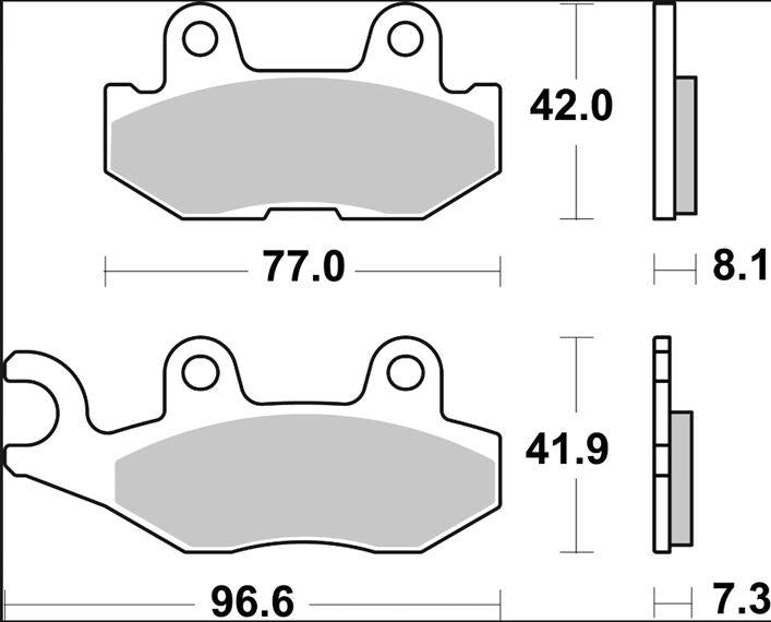 Brembo SD Prime Sintered Brake Pads For Yamaha YXC700 4X4 2018 Rear