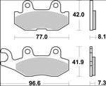 Brembo SD Prime Sintered Brake Pads For Yamaha YXC700 4X4 2018 Rear