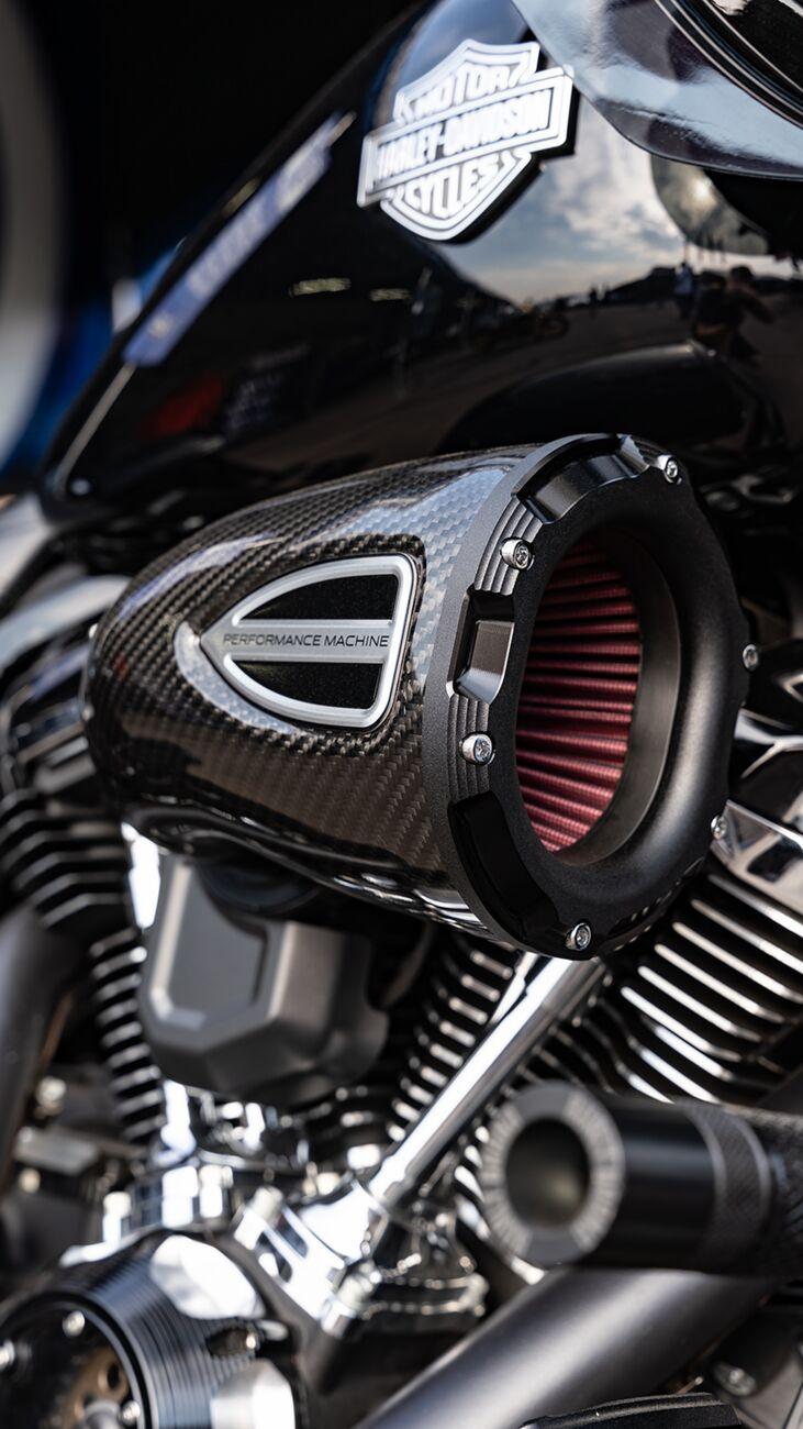 Performance Machine C4 Series Carbon Fibre Air Cleaner Kit For Harley Davidson FLHRXS 1868 2024 - Black Opsâ¢/Carbon Fiber