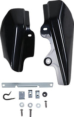 Drag Specialties Frame Mounted Heat Deflectors For Harley Davidson FLHR 1450 2001-2003 - Black